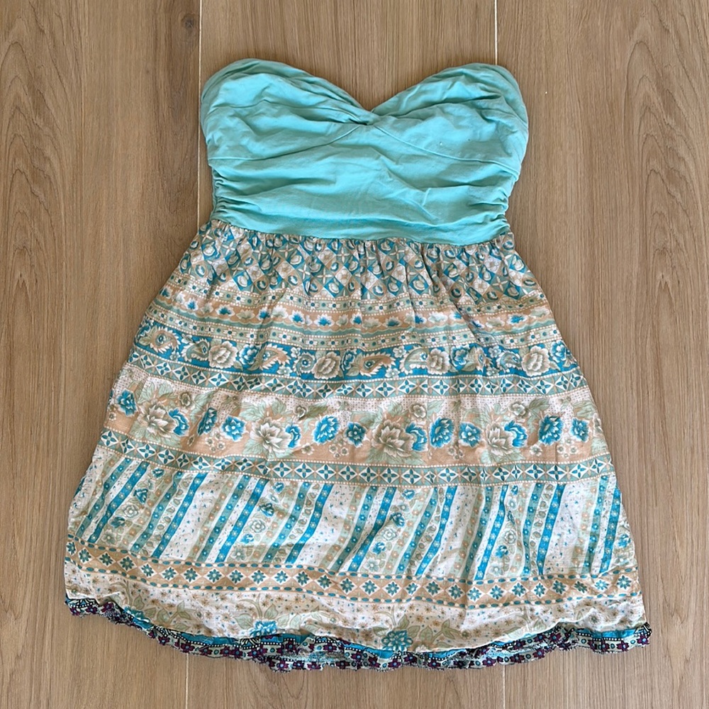 free people bandeau strapless dress